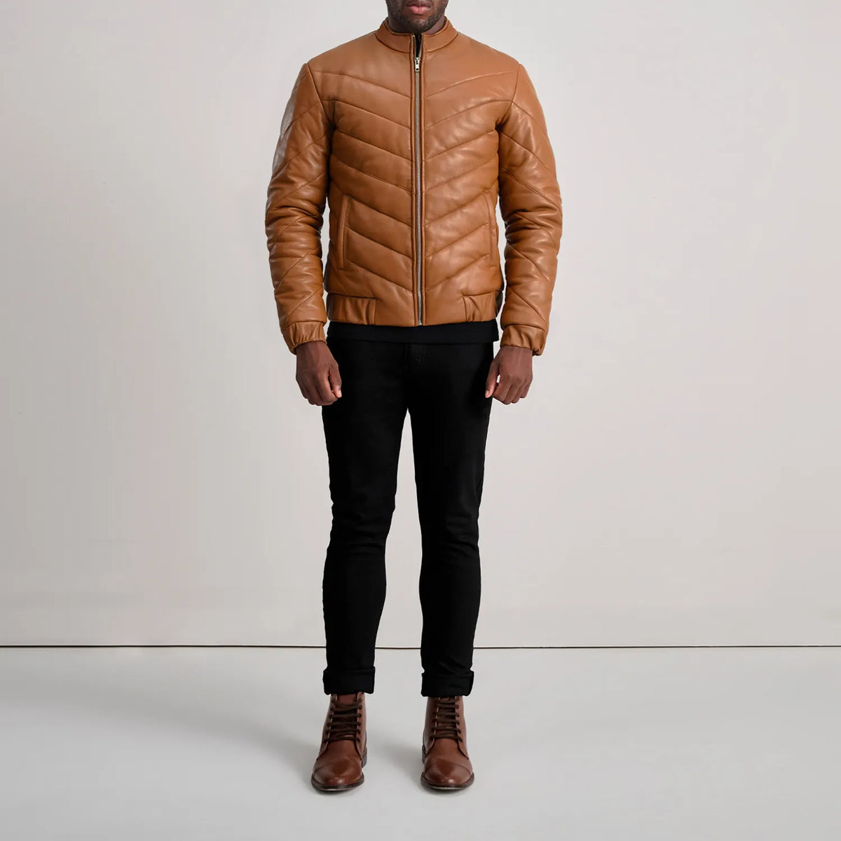 Travis جاكيت جلد رجالي – alternate product view 3
