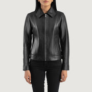 Vixen Classic Collar جاكيت جلد نسائي – alternate product view 4