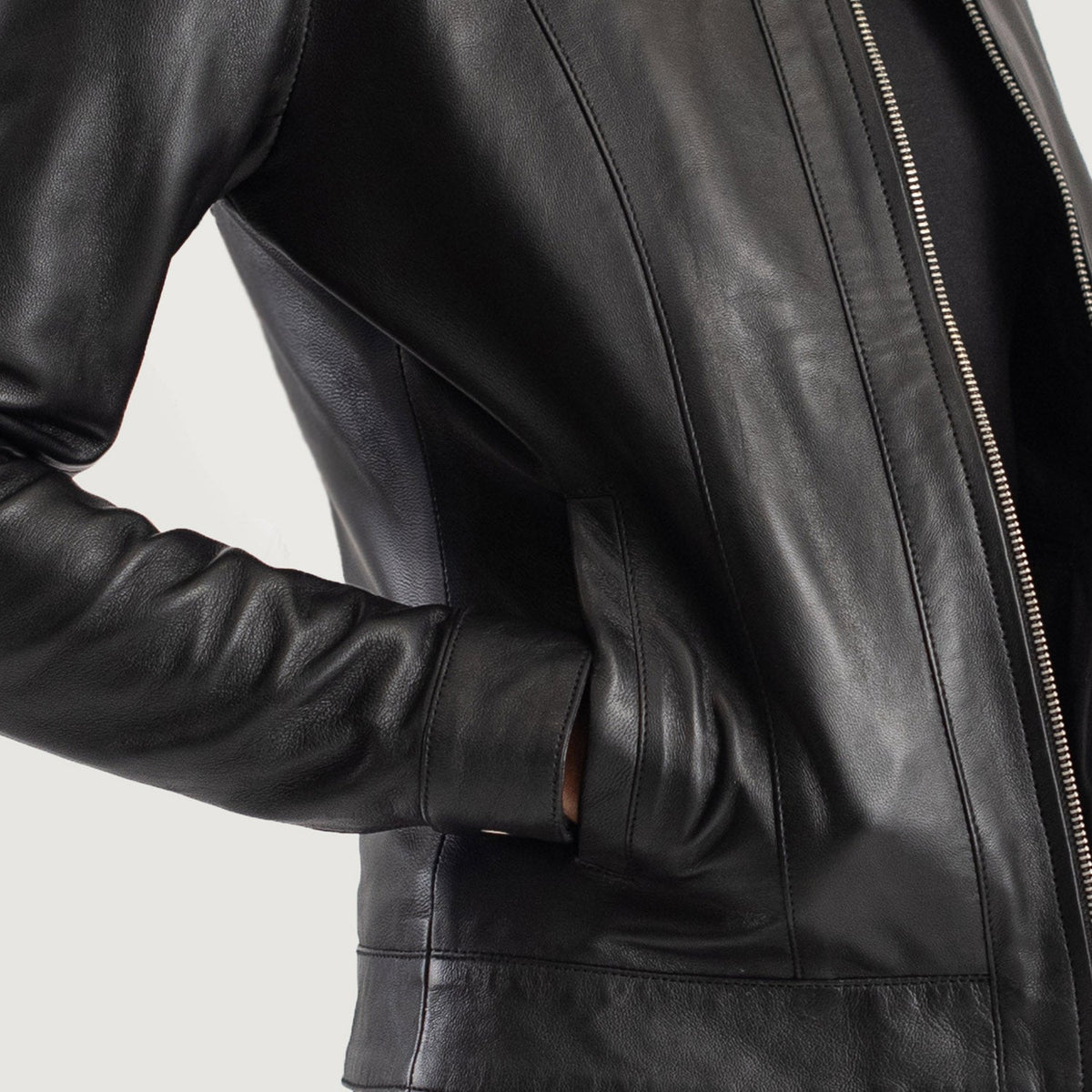 Vixen Classic Collar جاكيت جلد نسائي – alternate product view 6