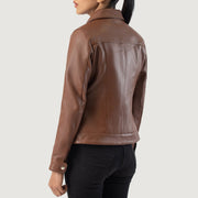 Vixen Classic Collar جاكيت جلد نسائي – alternate product view 5