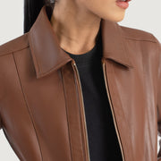 Vixen Classic Collar جاكيت جلد نسائي – alternate product view 6