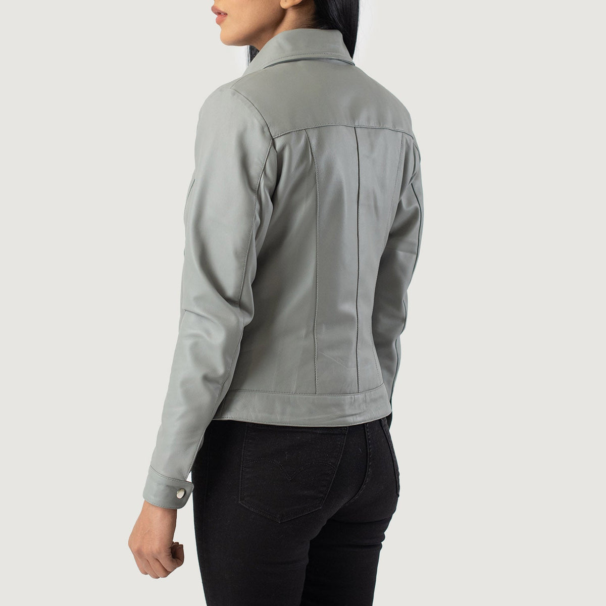 Vixen Classic Collar جاكيت جلد نسائي – alternate product view 5