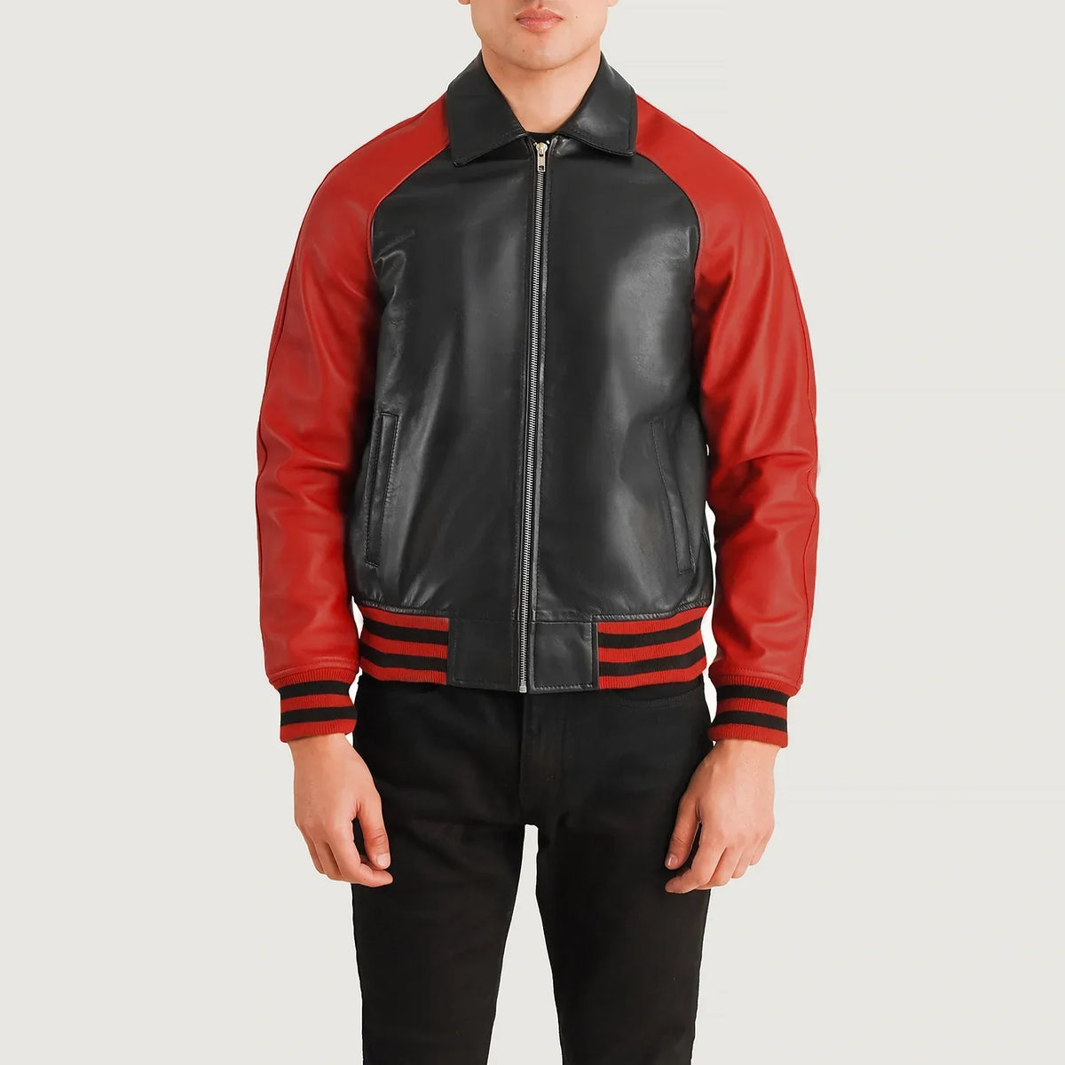 Walton Varsity جاكيت جلد رجالي – alternate product view 4