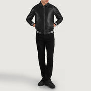 Walton Varsity جاكيت جلد رجالي – alternate product view 3