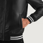 Walton Varsity جاكيت جلد رجالي – alternate product view 6