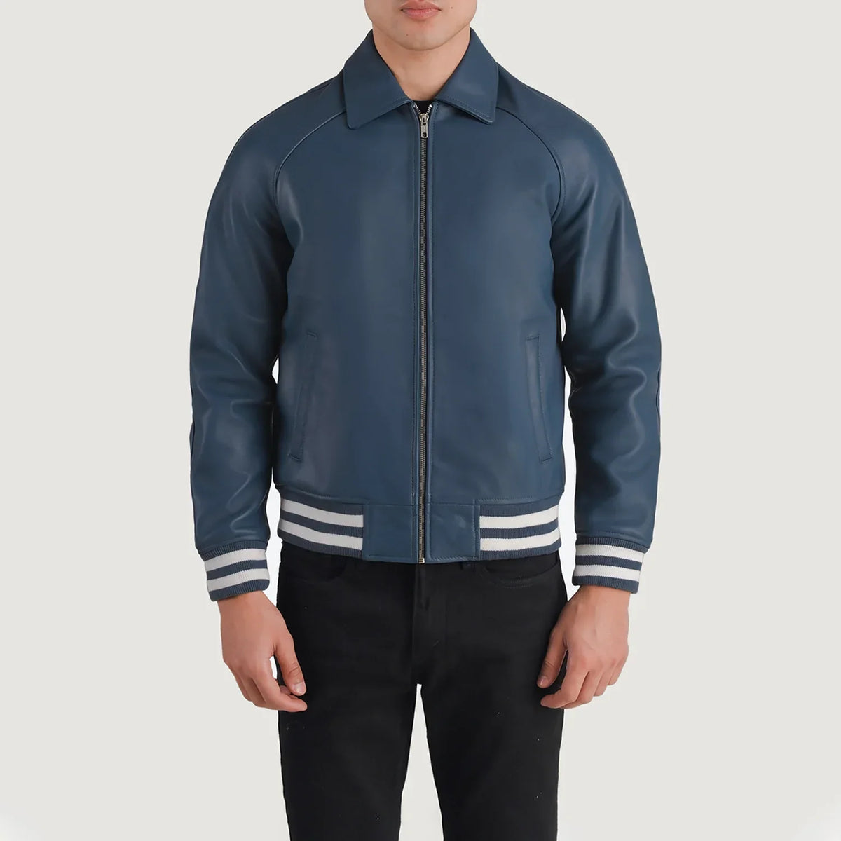 Walton Varsity جاكيت جلد رجالي – alternate product view 1