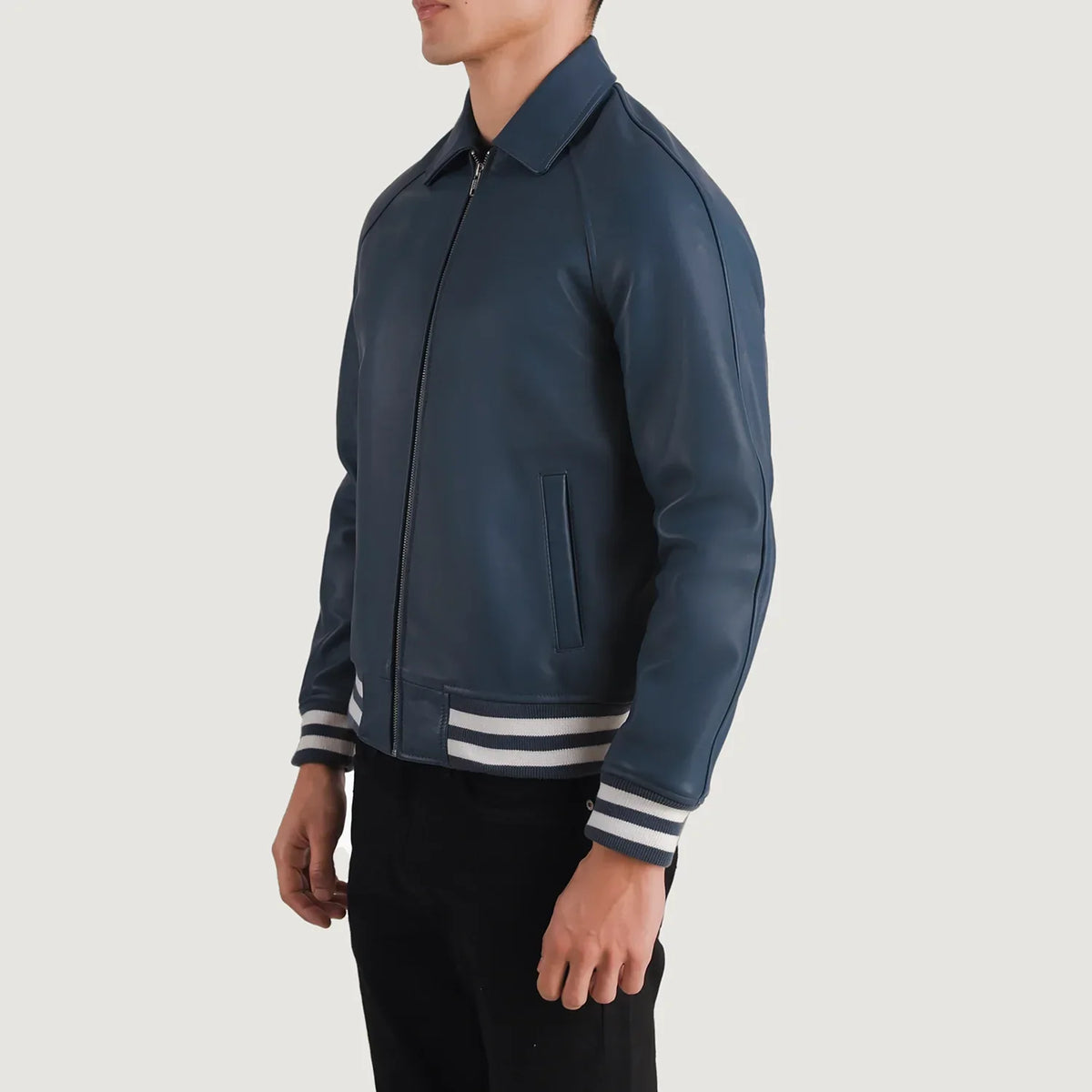 Walton Varsity جاكيت جلد رجالي – alternate product view 2