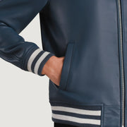 Walton Varsity جاكيت جلد رجالي – alternate product view 5