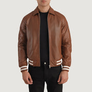 Walton Varsity جاكيت جلد رجالي – alternate product view 1