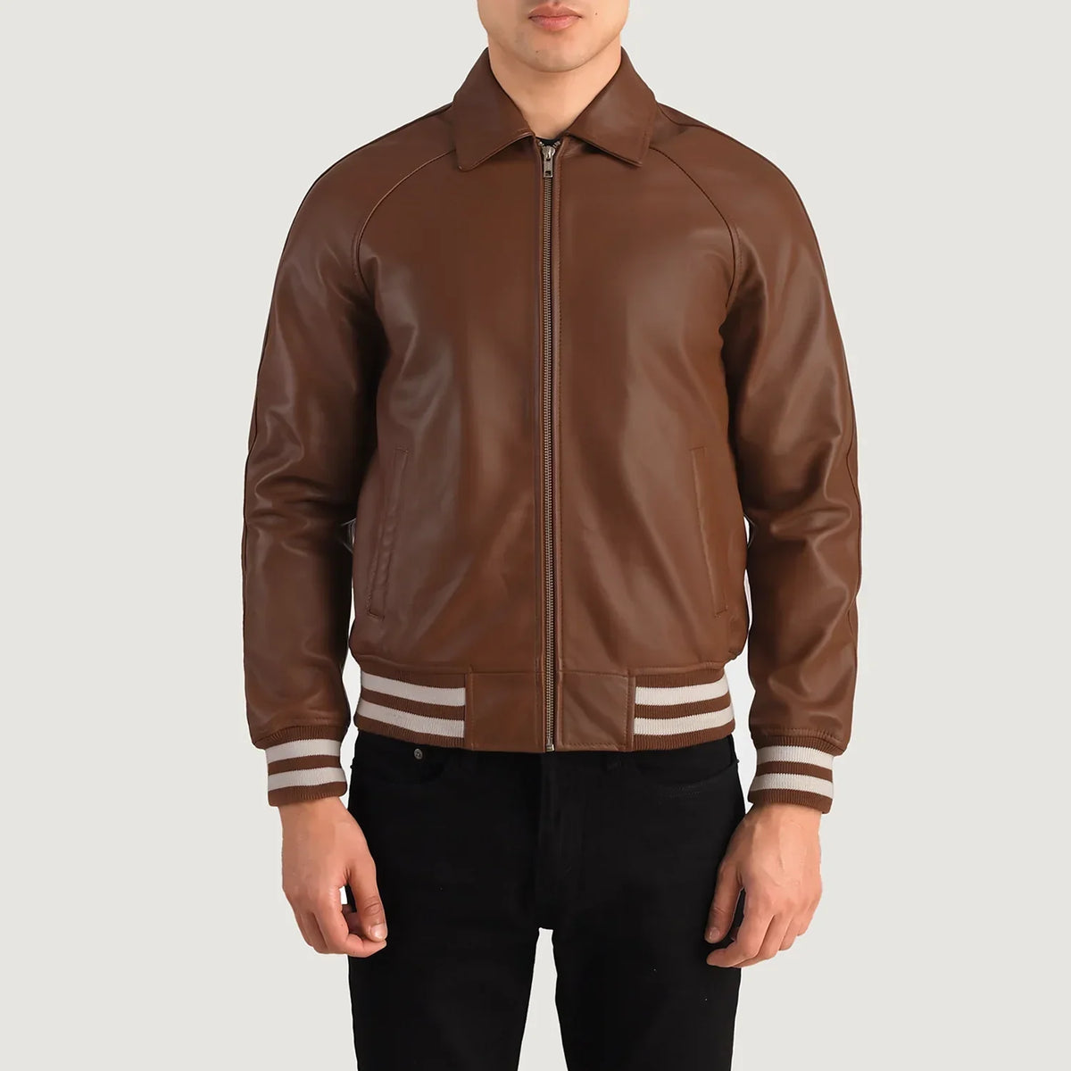 Walton Varsity جاكيت جلد رجالي – alternate product view 4