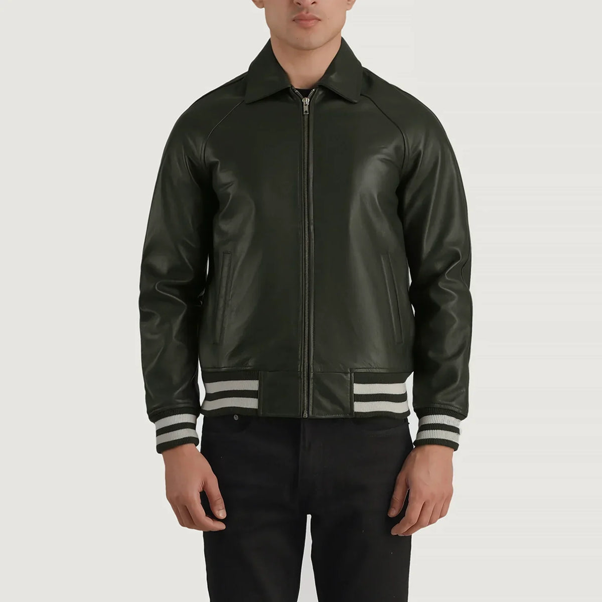 Walton Varsity جاكيت جلد رجالي – alternate product view 1