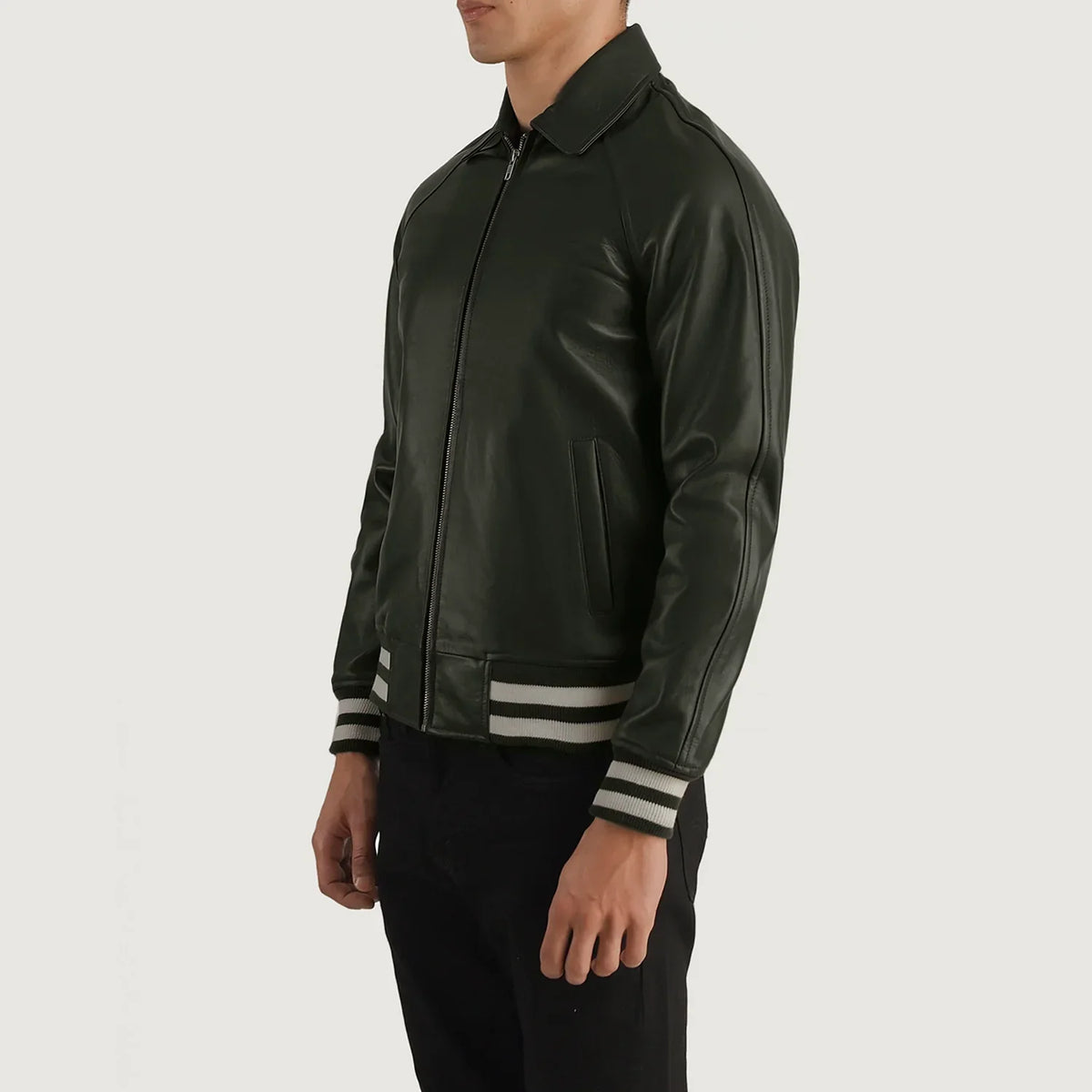 Walton Varsity جاكيت جلد رجالي – alternate product view 2