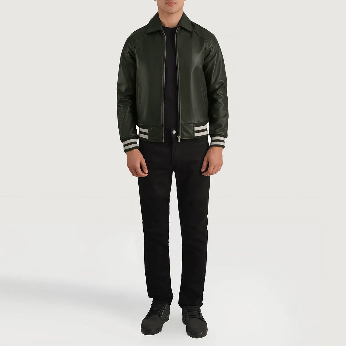 Walton Varsity جاكيت جلد رجالي – alternate product view 4