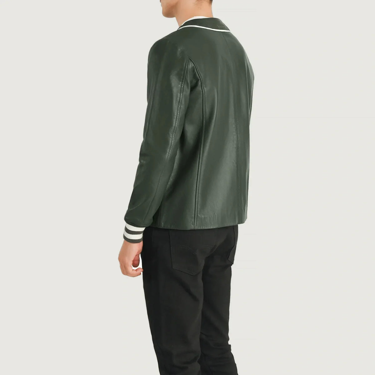 Willis Varsity جاكيت جلد رجالي – alternate product view 5