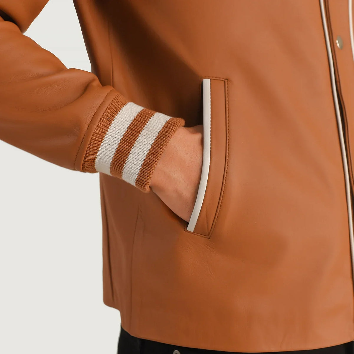Willis Varsity جاكيت جلد رجالي – alternate product view 6
