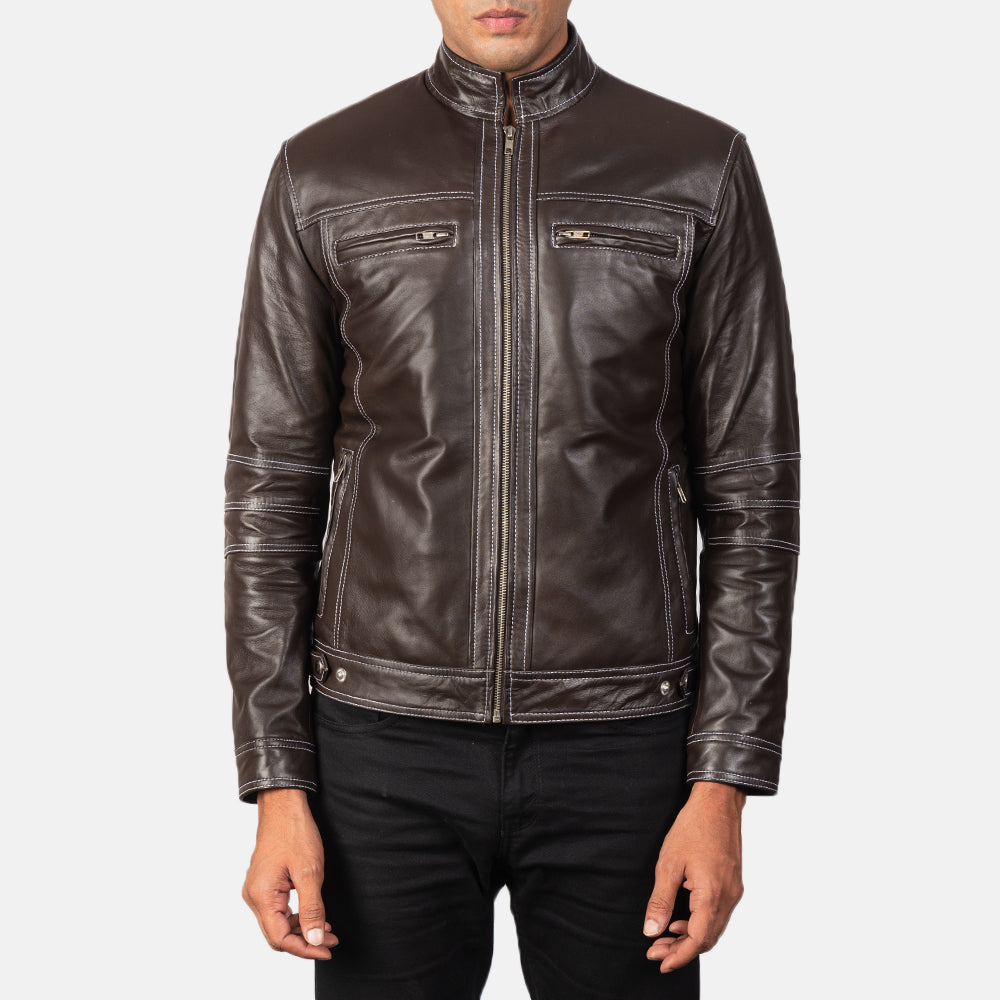 Youngster جاكيت بايكر جلد رجالي – alternate product view 4