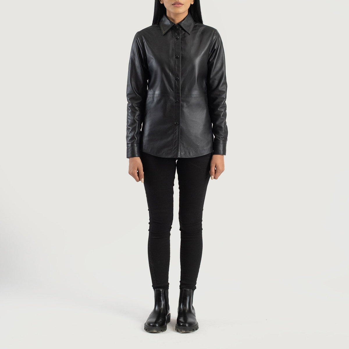 Zenith Shirt جاكيت جلد نسائي – alternate product view 3