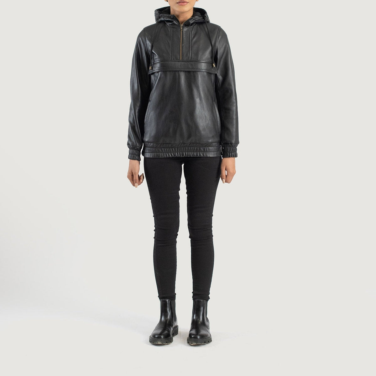 Zest Hooded Pullover جاكيت جلد نسائي – alternate product view 3