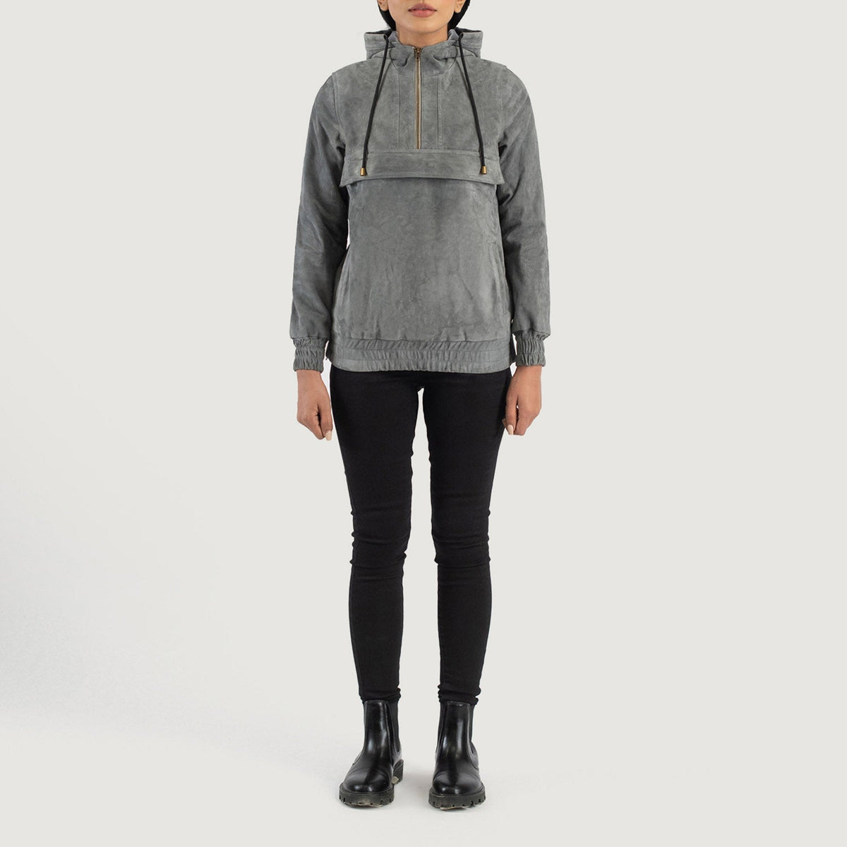 Zest Hooded Pullover جاكيت جلد نسائي – alternate product view 3